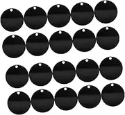 Tofficu Diy Craft Kit 30pcs Acrylic Circle Blanks Keychain Making Accessories Lanyard for Keys Keyring Blanks