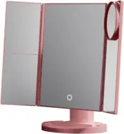Oolong Tri-Fold Makeup Mirror, Lighted Vanity Mirror with 52 Led Lights,2X 3X...