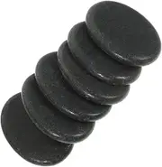 UTHCLO 6pcs Massage Stones Hot Stone Warmer Basalt Massage Hot Stones Hot Stone Foot Massage Massagers Massage Power Stones Rocks Basalt Stones for Face Gemstones Massage Rock Black