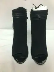 Dolce Vita Hadlie Open Toe Bootie Ankle Boot 6 M Black Suede New w/Box