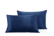 NNEKG Set of 2 Mulberry Silk Pillowcases (Navy)