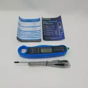Powlaken Meat Food Thermometer for Grill and Cooking, Instant Read Color Blue