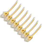 8x Connect Cable Ultra Slim Male CAT6 Network Ethernet Cable Connector 5m Yellow
