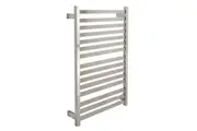 AGUZZO EZY FIT Heated Towel Rail - Flat Tube - Dual Wired - (W600mm x H920mm) - Brushed Nickel