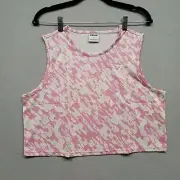 Gymshark Womens Multicolor Round Neck Sleeveless Pullover Activewear Crop Top L