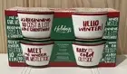 NWT 4PK Christmas Ramekins Bakeware Set Farmhouse White and Red