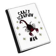 Crazy Scorpion Man Stars Passport Holder Cover Case Wallet - Funny Animal