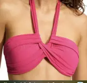 Seafolly Halter Pink Size 10 Bandeau