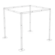 10x10ft Wedding Canopy Chuppah Mandap Hardware Kit Ceremony Decor Backdrop Stand