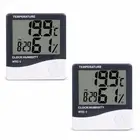 LCD Digital With Clock Hygrometer Thermometer Temperature Meter Humidity Meter