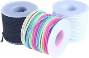 KONMAY 2.0mm Stretchy Bracelet String, 60 Yards Durable Mixed Elastic Cord for Jewelry Making, Beading, Necklaces, DIY Crafts, and Sewing Projects