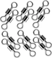 Yardwe Fishing Swivels Saltwater 100pcs Rolling Swivels Tackle Connector for Outdoor