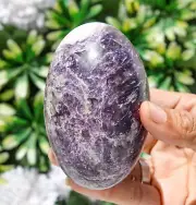 Small 95MM Purple Lepidolite Quartz Crystal Healing Chakras Metaphysical Lingam