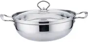 Alipis 1Pc Stainless Steel Soup Pot with Visual Lid Multi Functional Cooking Pot for Induction Gas Stoves Kitchen Stockpot for Soup Steaming Housewarming Present