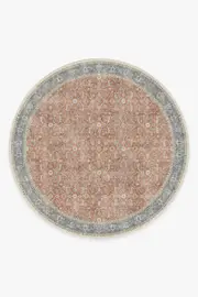 245' Round | Machine Washable Runner Rug | Kid & Pet Friendly | Indoor Rug | Celestine Coral Rug | Ruggable