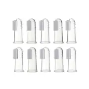 10Pcs Baby Infant Teeth Brush Thumb Cover Silicone Coated Tongue Gums Massager F