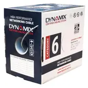 Dynamix C-C6-SLD24-GY Cat6 UTP Solid Cable Roll - 305m - Grey 250MHz - 24AWG x 4P - External O.D. 4.9mm - PVC CM UL Rated Jacket - REELEX II Pull Box [C-C6-SLD24-GY]