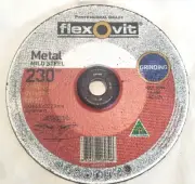 FlexOvit 230mm Dished Grinding Disks - 5 Pack - Australian Made - Use Mild Steel