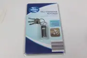 Welby Pill Container Keychain Silver Travel Turn and Lock