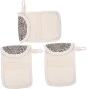 Baluue 3sets Soap Bag Set Mesh Pouches for Household Soap Foaming Pouches Natural Exfoliating Holders 3pcs*3