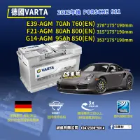 在飛比找蝦皮購物優惠-CS車材-VARTA 華達電池 PORSCHE 911 12