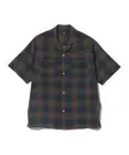 (ASK availability First) BEAMS Sheer ombre check shirt New