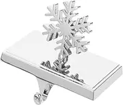 STOBAZA 1pc Snowflake Shaped Christmas Stocking Hook Creative Holiday Decor for Home Wall or Fireplace Festive Golden Christmas Ornament Holder