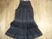 SUPERDRY schönes Sommerkleid ODESSA mit Spitze blau eingefärbt Gr. S NEU