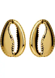 Eliou Concha Gold-plated Drop Earrings ONE SIZE