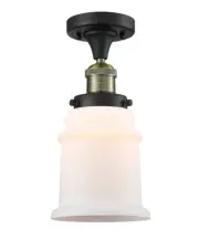 Innovations Lighting 517-1CH Canton Canton 1 Light 6"W Semi-Flush - Black /