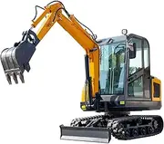 3.5ton Mini Excavator with Tracks – Lightweight Hydraulic Crawler Excavator for Landscaping, Construction & Farm Use – Portable for Digging, Drilling & Bull-Dozing
