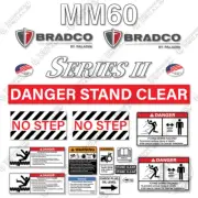 Fits Bradco MM60 Series 2 Mulcher Decal Kit - 7 YEAR OUTDOOR 3M VINYL!