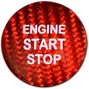 Carbon Fiber Red Interior Engine Start Stop Push Button Cover Cap Trim Compatible with Toyota 86 Corolla RAV4 Camry CHR Car Interior Stickers