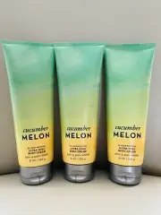 3 BATH & BODY WORKS CUCUMBER MELON ULTRA SHEA ALOE BODY CREAM LOTION 8 OZ NEW