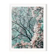 Blossom Framed Wall Art - White