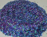 Moody Blue Holographic Metal Flake Glitter Painting Crafting Epoxy