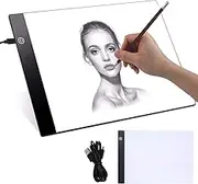 Light Box Drawing A4 LED Light Pad, Ultra-Thin Adjustable Brightness Light Box, Rechargeable Light Up Tracing Pad, Light Pad for Diamond Painting Sketching Stencilling Designing X-ray Viewing