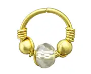 14K Gold Plated Sterling Silver 6mm Bali Nose Ring