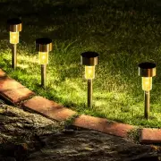 16 Pack Solar Outdoor Lights Warm White Waterproof Landscape Pathway Lighting