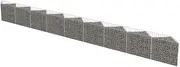 vidaXL Galvanised Steel Gabion Wall - Durable Planter/Retaining Wall for Gardens, 630x30x50 cm, Silver
