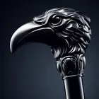 wooden walking stick hand carved black eagle wooden walking cane
