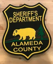 Police Alameda County Sheriff Bear 3D routed wood patch plaque Custom carved