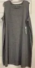 NWT $178 Eileen Fisher Black Organic Cotton/Hemp K/L Dress XL 1X 2X 3X