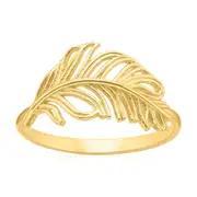 9ct Yellow Gold Leaf Ring
