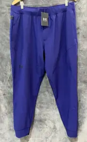 Under Armour Men’s Unstoppable Tapered Training Joggers Purple Navy XL NWT