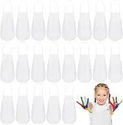 Liitrsh 24 Pieces Kids Painting Aprons Children's Artists Fabric Aprons Toddler for Baking, Kitchen, Classroom, Paint Party