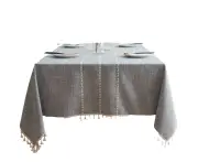 Rustic Tablecloth Splashproof Tablecloths Burlap TCloths For Kitchen TCloth For Rectangle Tables Grey Rectangle Table