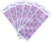 Operitacx 6pcs English Keyboard Stickers Vibrant Purple Replacement Stickers for Desktop Laptop Keyboards Easy to Apply Remove Fit for Enhanced Typing Experience