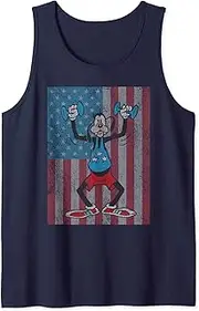[Disney] Goofy Pumping Iron Americana Tank Top