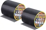 uxcell 2 Pcs 6" x15' Butyl Joist Tape for Decking Self-Adhesive Flashing Tape, Black